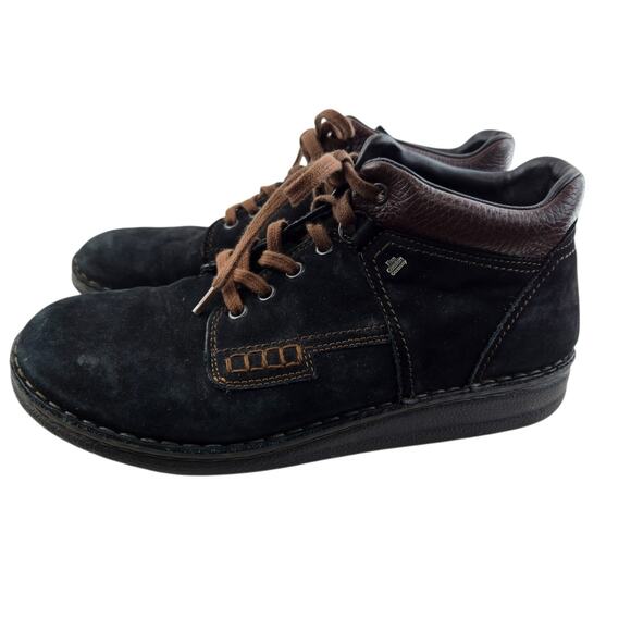 Finn Comfort Linz Ankle Boots 41 Womens 10 10.5 Mens 8 8.5 Black Nubuck Leather - Picture 6 of 13